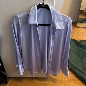 Mango satin button down